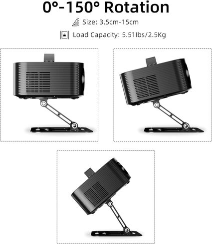 onoayo ono3 pro projector حامل قابل للطي ، حامل سطح مكتب قابل للطي للغاية مع إعداد سهل وتناوب 150 درجة لزوايا المشاهدة المرنة ، 270 جرام خفيفة الوزن (حامل فقط) in Kuwait