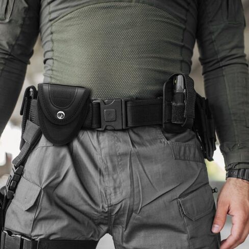 Dongker Handcuff Holster ، Nylon Handcuff Case Snap Button Button Pocket for Duty Belt Belt in Kuwait