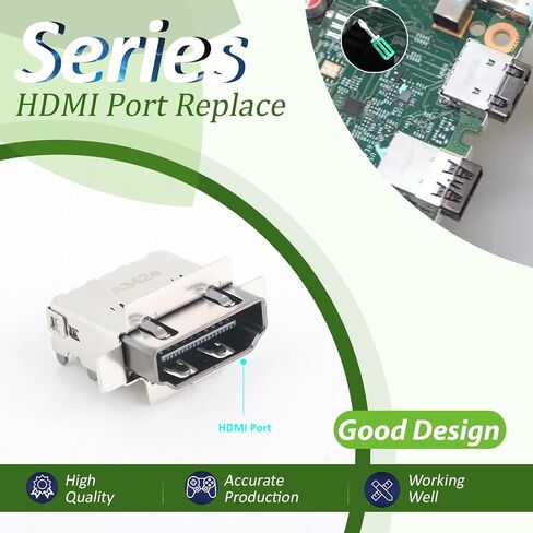 استبدال منفذ HDMI لموصل واجهة Socket Jack Series Series Series لأجهزة إكسسوارات Console Series Series Series مع مجموعة إصلاح (1Pack) in Saudi Arabia