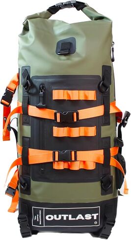 Waterproof Backpack 40L Roll Top Enclosure Dry Bag Fishing Backpack, Hiking,Camping Adventure Ready (Green) in Saudi Arabia