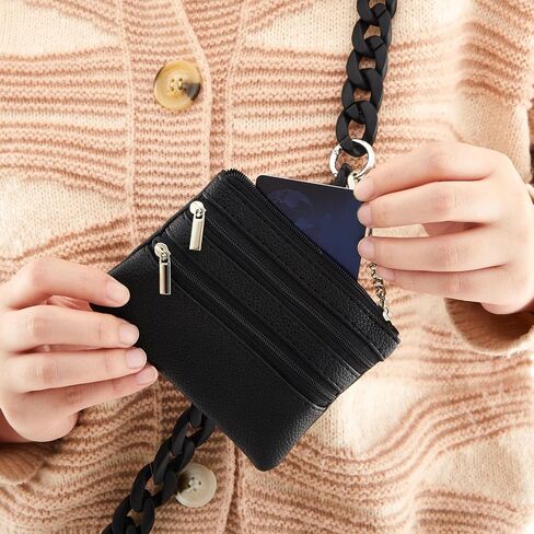 Bememo Clip and Go Strap for Phone with Wallet, Adjustable Crossbody Universal Phone Chains with Zippered Pouch for Women in Kuwait