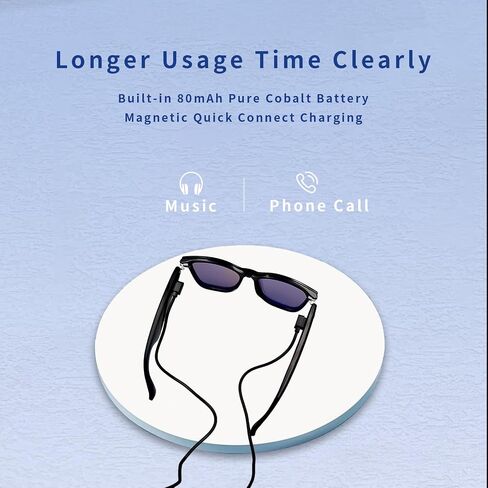 Smart Glasses Featuring Blue Light Filter and Polarized Lenses, with Built-in Microphone and Speaker in Saudi Arabia