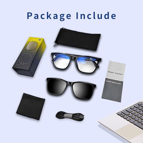 Smart Glasses Featuring Blue Light Filter and Polarized Lenses, with Built-in Microphone and Speaker in Saudi Arabia