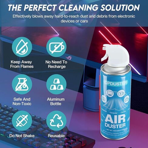 رذاذ الهواء المنظف للوحة المفاتيح: بخاخ هواء الكمبيوتر - Canister Air Blaster 6pcs in Kuwait