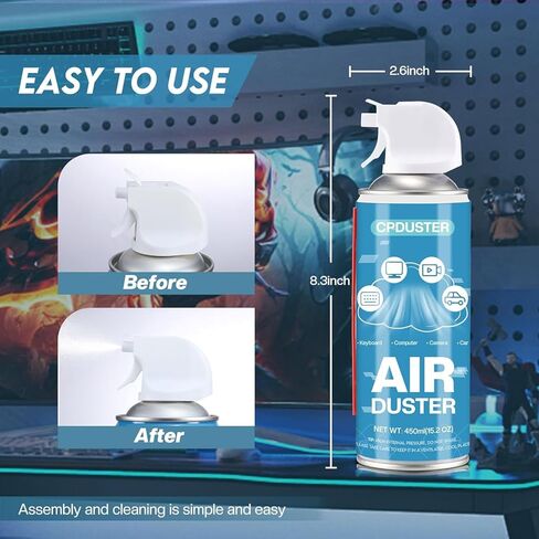 رذاذ الهواء المنظف للوحة المفاتيح: بخاخ هواء الكمبيوتر - Canister Air Blaster 6pcs in Kuwait