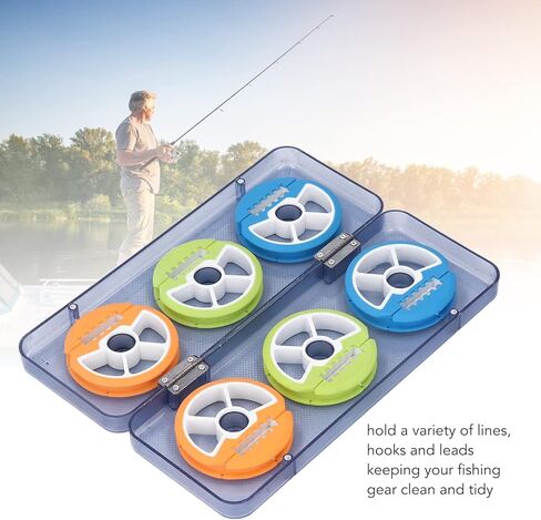 توبونوند لخط الصيد حاملي تخزين منظم ، علبة التخزين الصيد متعددة الوظائف ، صندوق تخزين ملحقات الصيد ، علبة خط الصيد لتنظيم خطوط الصيد السهلة in Kuwait