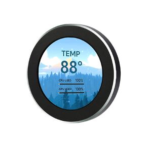 2.1in White AIO Display Screen Upgrade Kit LCD Screen CPU Temp Monitor for CPU Liquid Cooler, Computer Accessories PC Parts