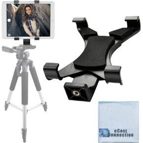 Acuvar Universal Tablet Tripod Mount for iPad, iPad Air, Air 2,iPad Mini,Samsung Galaxy Tab,Microsoft Surface,Google Nexus & Many More Tablets + an eCostConnection Microfiber Cloth