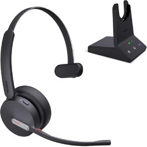 Yealink WH64 Mono UC DECT & Bluetooth Wireless Headset, 606ft Range,Zoom,Skype,UC Certified, Single On Ear Headphone with 3X Noise Cancelling Mic, 26 Talk Time, Office Desk IP Phone, PC, Computer