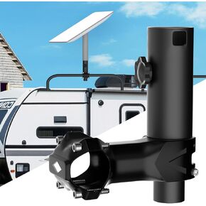 Starlink Gen 2 RV Ladder Mount with Pipe Adapter Rv Pole Mounting Kit Compatible with Starlink V2 Dish for Installation Pole Diameter 1.1’’-1.3’’ for RVs/SUV/Boat