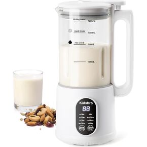 8 in 1 Nut Milk Maker, Almond Milk Maker,40oz （1200ML）Automatic Soy Milk Maker for Homemade Oat, Coconut, Soy, Plant Based Milks with Delay Start/Keep Warm/Boil Water