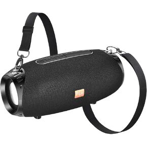 Outdoor Portable Bluetooth Speaker, IPX4 Waterproof Wireless Speakers, 5.0 Bluetooth Speakers, Powerful Sound, TWS Stereo Pairing Support TF Card, for Home/Party/Outdoor/Beach Black