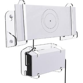 Starlink V3 Mount ، Starlink Gen3 Wall Mount Kit for Starlink Gen 3 Mesh Router and Power Supply ، حامل جدار أكريليك لـ Starlink Gen3 High Performance WiFi Router and Power (Clear)