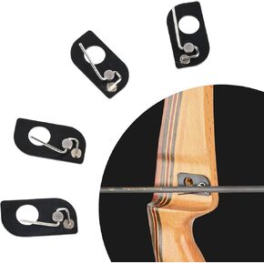 SOPOGER Arrow Rest for Recurve Bow - 4 Pcs Magnetic Metal Recurve Arrow Rest with Adhesive Back Hunting Shooting Targeting Recurve Bow Accessories