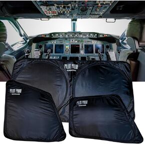 Window Sunshade for Boeing 737 | Increased Cabin Comfort | UV Defender and Heat Shield | Foldable Kit 3 | Compact bag for easy portability | Ideal for daytime flights