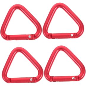 4Pcs Triangle Carabiners Aluminum Alloy Clips Lightweight Triangle Buckles for Key Chains and Outdoor Activities and Versatile Carabiner Accessories