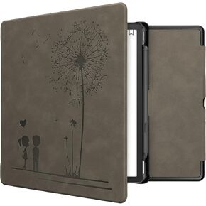 kwmobile Cover Compatible with Amazon Kindle Scribe (2022/2024) Cover - eReader Case - Rising Sun Grey