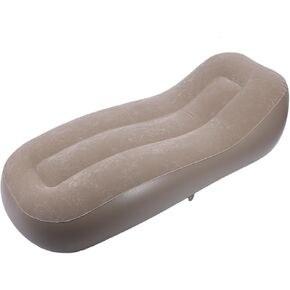 TOPINCN Air Sofa, PVC Inflatable Beach Lounger Flocking Portable Blow Up Sofa Auto Inflation Single Camping Sofa with Build in Pump for Indoor Outdoor 150KG Capacity