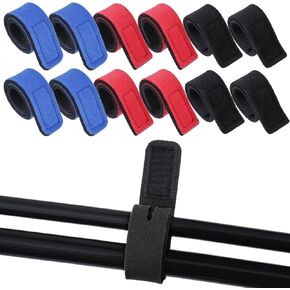 أحزمة قضبان الصيد ، 12 حزمة صيد قطب صيد قضبان الصيد حزام لفائف قضيب المسدود مرنة الصيد علاقات الأشرطة قضبان الصب لقضبان الصب/الغزل الثابت in Kuwait