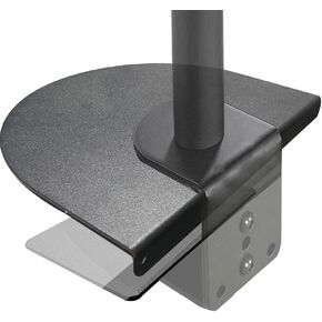 Steel Monitor Mount Reinforcement Plate，Monitor Arm Reinforcement Plate for Fragile Tabletop, Monitor Mount Reinforcement Plate Fits Most Monitor Stand C Clamp Installation (Black) (Black-1)