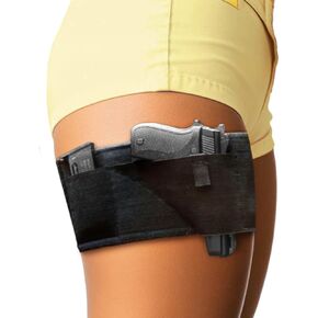 Thigh Holster for Women – Adjustable Concealed Carry Gun Leg Holster for Pistols, Fits Sub-Compact, .380 & .22 Calibers, – Anti-Slip, Quick Draw, Ambidextrous & Stylish Design - Black
