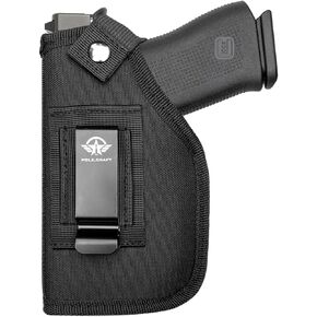POLE.CRAFT Holster For Pistol with Laser Light Fit: Glock 19 19X 25 44 45⎜Glock 43 43X⎜Sig Sauer P365 /P365 SAS with TLR6 & CT Laser Light -Inside⎜Outside waistband Carry -Mag Pouch- Right ⎸ Left Hand