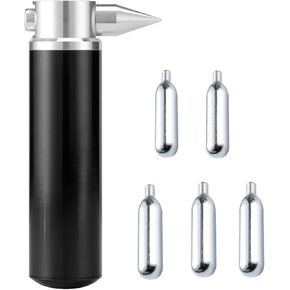 CO2 Compressed Air Duster, Reusable, with 5 x 16g 3/8-24UNF Thread CO2 Cartridges, Safe for Cameras，Computers Electronics and Other Delicate Devices