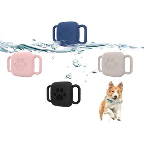 4 Pack Dog Collar Holder Compatible with Tile Mate 2022 2024,Waterproof Silicone Case Holder for Tile Tracker,Anti-Scratch Lost Pet Dog Cat Kid Holder Tilemate,Hidden Tile Key Finder Tag Case