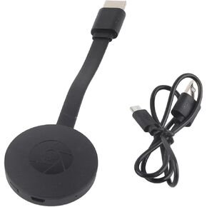 Display Dongle Adapter Kit, Black ABS Same Screen 4K Streaming Media Video Sound File HD Multimedia Interface Extender, 6.5x2.0x0.5in