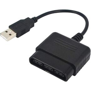 Gamer Gear PS1 PS2 to USB Adapter Controller Converter for PC - USB 2.0 Cable w/Double Vibration Function - Analog & Digital Mode PS1 & PS2 to USB for Wired/Wireless PS3 Console