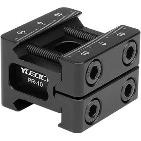 Metal Picatinny to Picatinny Dovetail Rail Mount Clamp Riser Adapter with Anti-Slip Stopping Screws