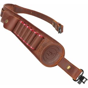 TOURBON 12 Gauge Shotgun Shell Holder Bandolier Gun Sling with Swivels Adjustable Shoulder Strap