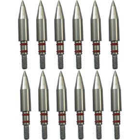 100/125/150/175/200 Grains Stainless Steel Archery Field Points, Arrow Target Field Points in Archery Field Tips and Broadheads 1 Dozen 12 PCS (T 19/64″-150grains)