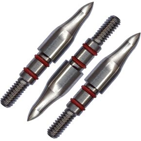 100Grains Archery Field Points,9/32″ Field Points Stainless Steel Screw in Archery Field Tips and BroadHeads (1 Dozen 12 PCS) (9/32″-100grains)