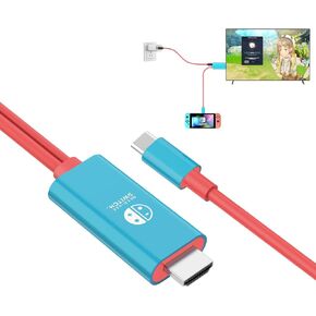 Switch HDMI Cable Portable Dock for Nintendo Switch NS/OLED 4K USB C to HDMI TV Adapter Connector for Switch Game Playing Monitor Screen Mirroring,Replace Original Bulky Dock (2M)