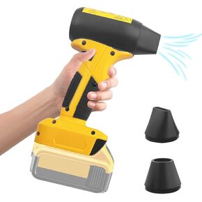 Compressed Turbo Blower for Dewalt 20V Battery, Jet Fan 4-Speed Max 130000RPM Wireless High Speed Handheld Fan for Air Duster Cleaner, Keyboard Cleaning, Drying, Leaf Blower, BBQ