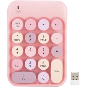 FOSA 18 Keys Mini Numeric Keyboard, Portable Number Pad USB Receiver Compact Silent Numeric Keyboard Financial Accounting Keyboard Extensions,for Laptop Desktop PC ()