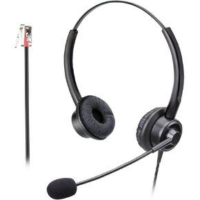 RJ9 Phone Headset with Microphone Noise Cancelling, Office Telephone Headset Compatible with Cisco IP-7821 7841 7942G 7931G 7940 7941G 7945G 7960 7961G 7962G 7965G 7975G 8811 8841 8861 8845