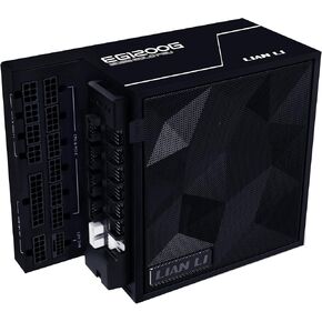 Lian Li Edge Series-1200W Full Modular Power Supply (Fan Hub Included) - Gold-ATX 3.0, 3.1-PCIE 5.1-L-Shape Design for Dual Chamber Case-120mm FDB Fan-Supports up to 4 USB Device - Black (EG1200G.BH)