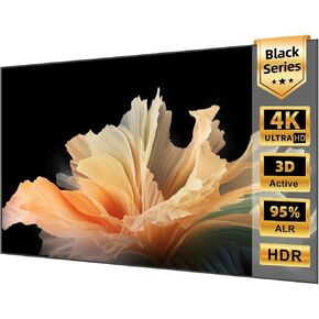 NothingProjector Projector Screen, 120 inch, Ambient Ceiling Light Rejecting ALR, 4K Ultra HD Fixed Frame 16:9, On Wall Mount Projection Screen for Ultra Short Throw Projectors, Black Series