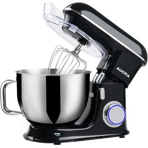 Aucma Stand Mixer,8.5QT 900W Tilt-Head, Large Capacity Kitchen Electric Mixer with Dough Hook, Wire Whip & Beater