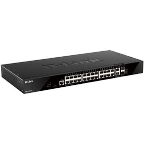 D-Link 28-Port Gigabit Ethernet Switch, Next-Gen Layer 3 Stackable Smart-Managed, 24x Ports, 2X 10GBase-T, 2X 10G SFP+ Ports (DGS-1520-28)