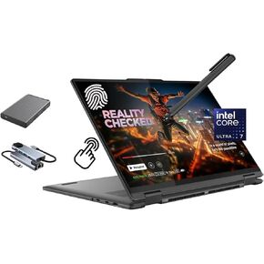Lenovo Yoga 7 7i 2-in-1 Touchscreen Laptop, 16" 2K IPS, Intel Ultra 7 155U (Beats i7-1355U) AI Boost NPU, 16GB RAM, 512GB SSD + 500GB Portable Drive, Backlit, FP, Stylus Pen, Win 11