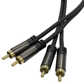 Seismic Audio - SA-2RM0206 - Premium 2 Channel 6 Foot RCA Male to RCA Male Audio Cable for Amps, Home Theater, Digital and Analog Compatitble Cord