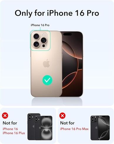 ESR for iPhone 16 Pro Case, Camera Control Compatible with MagSafe, Military-Grade Protective Case, Built-in Stash Stand Phone Case, Scratch-Resistant Back Cover, Classic Series, Clear in Kuwait