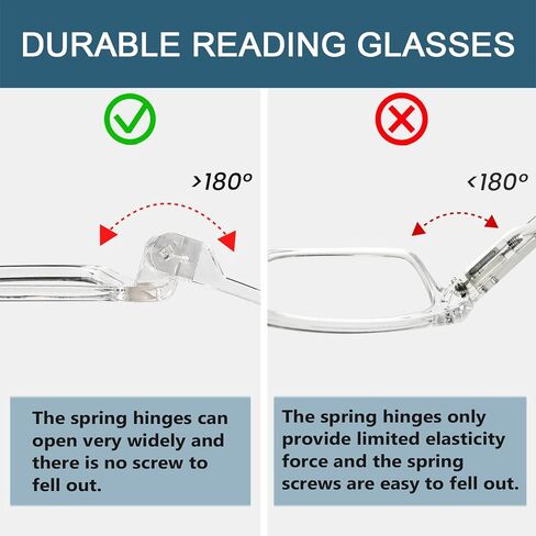 BLUELESS Oversize Reading Glasses Metalless Screwless Spring Hinges 6 Pack Readers for Wide Face in Saudi Arabia