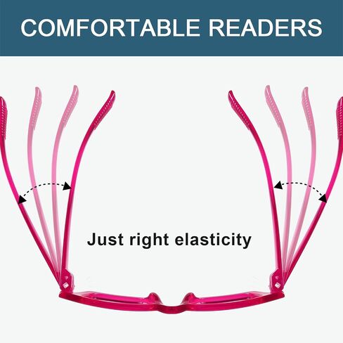BLUELESS Oversize Reading Glasses Metalless Screwless Spring Hinges 6 Pack Readers for Wide Face in Saudi Arabia