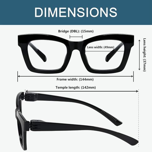 BLUELESS Oversize Reading Glasses Metalless Screwless Spring Hinges 6 Pack Readers for Wide Face in Saudi Arabia