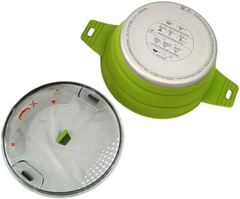 Camp cook Collapsible Pot Olive color 2L Silicone Aluminum Alloy Foldable Camp Cookware Pot-Expandable Folding Pot Portable Pot,For Travel, Camping, Hiking,Picnic, Beach, Holiday,Outdoor Sports in Saudi Arabia