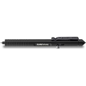 Surevival Pen - Tactical Survival Pen with Seatbelt Cutter, Tungsten Window Breaker, Telescoping Tip, Bolt-Action Mechanism for Military, Law Enforcement, Self-Defense, Emergency Rescue (Gray)